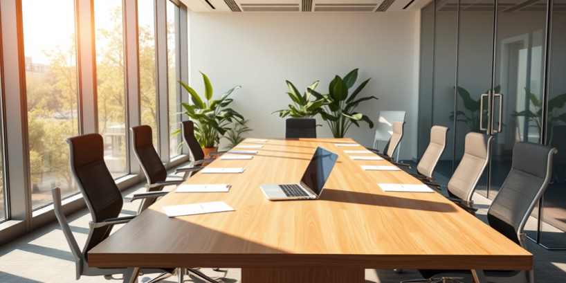 Bright modern conference room with natural light, illustrating how Seller Edge Capital approaches business notes
